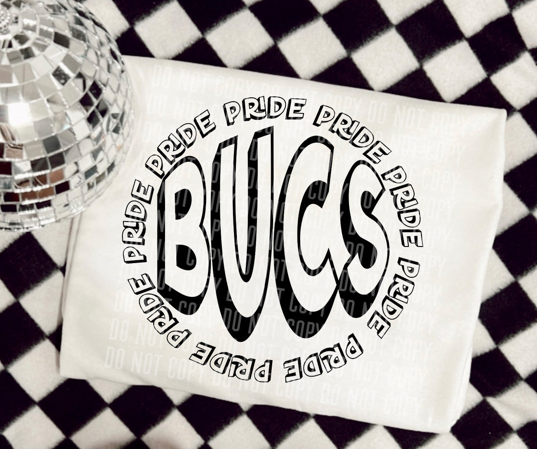 Bucs Pride Circle Mascots (Caplinger) DTF transfer