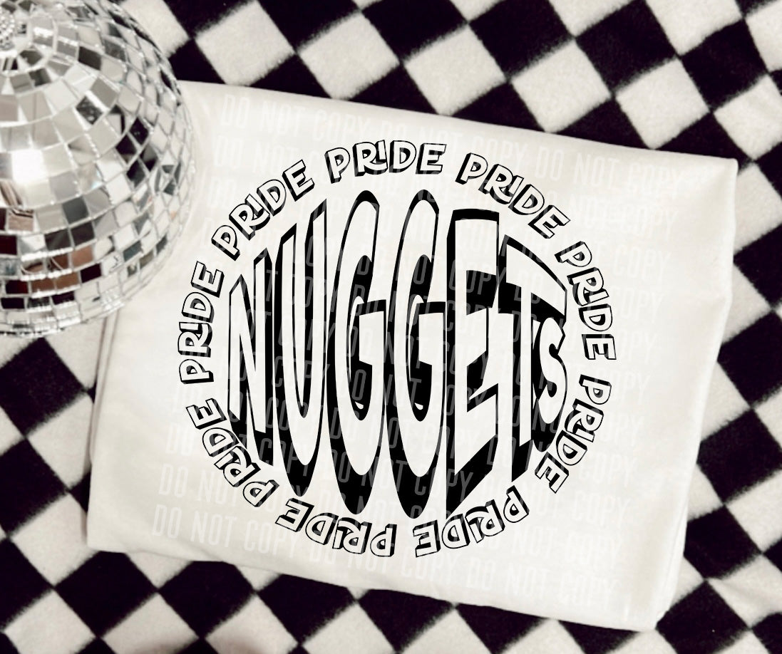 Nuggets Pride Circle Mascots (Caplinger) DTF transfer