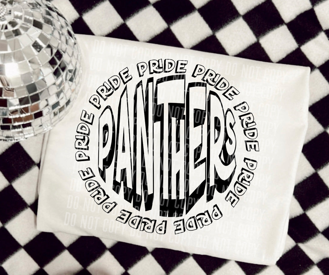 Panthers Pride Circle Mascots (Caplinger) DTF transfer