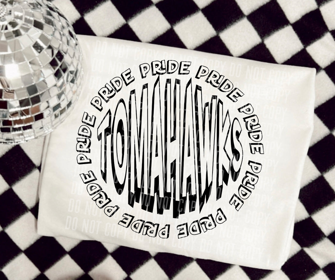 Tomahawks Pride Circle Mascots (Caplinger) DTF transfer