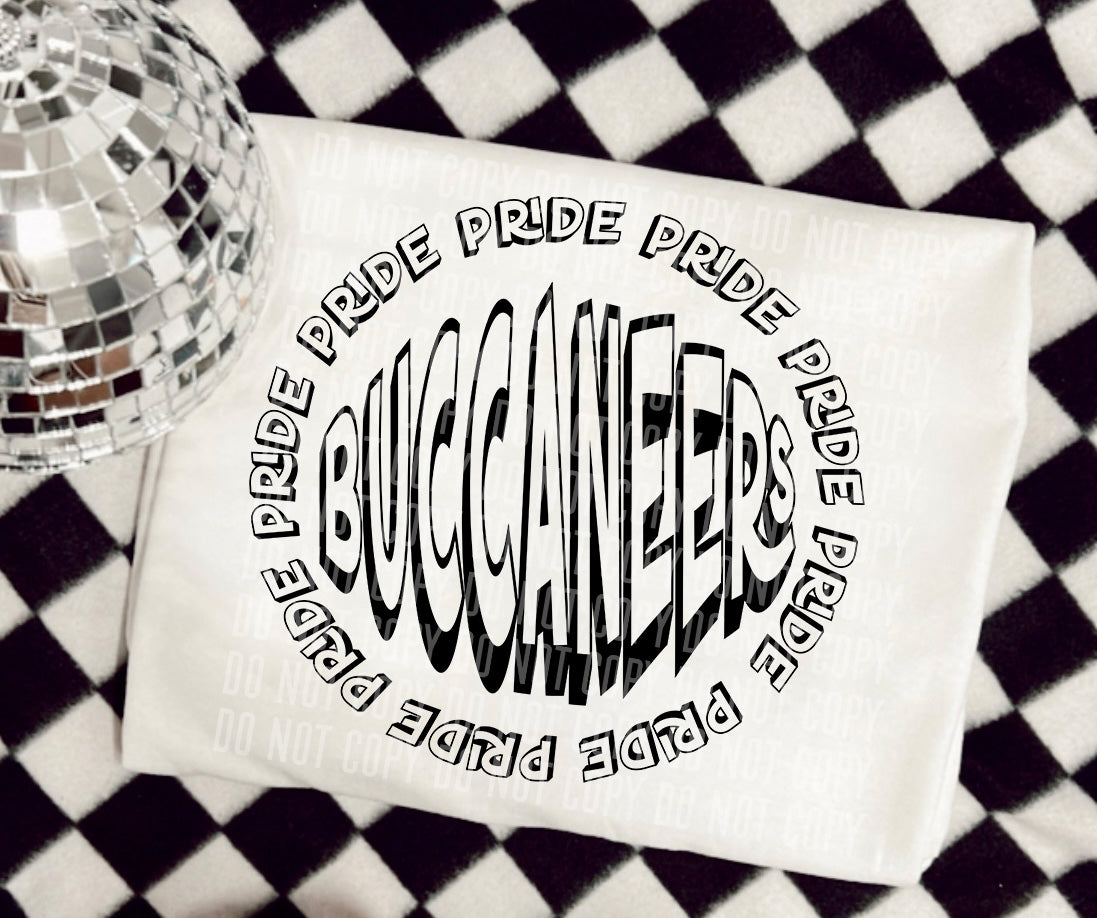 Buccaneers Pride Circle Mascots (Caplinger) DTF transfer