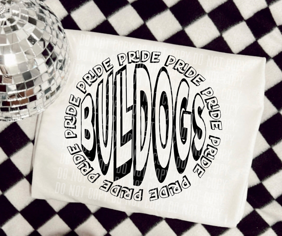Bulldogs Pride Circle Mascots (Caplinger) DTF transfer