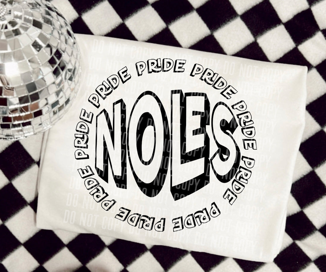 Noles Pride Circle Mascots (Caplinger) DTF transfer