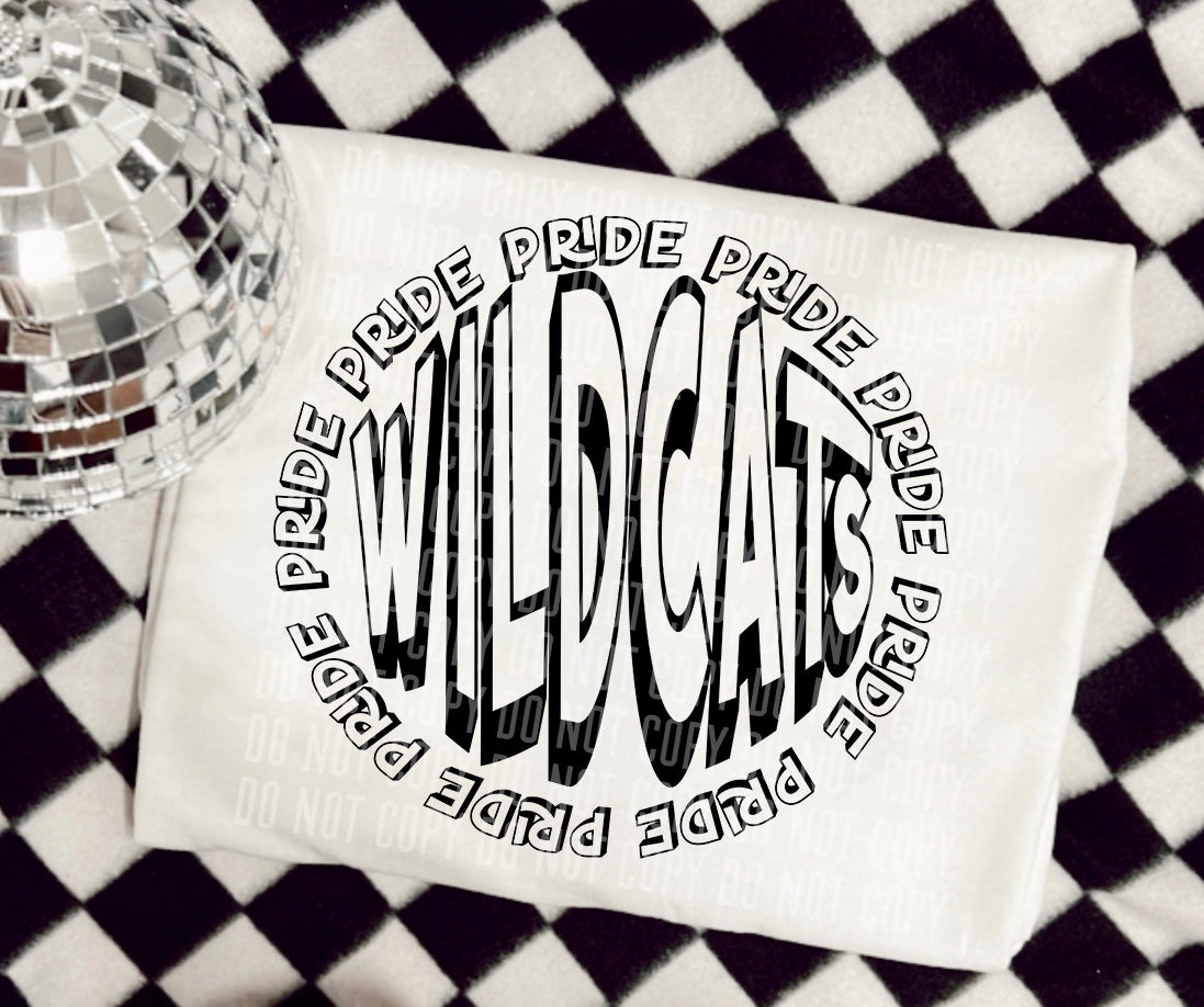 Wildcats Pride Circle Mascots (Caplinger) DTF transfer