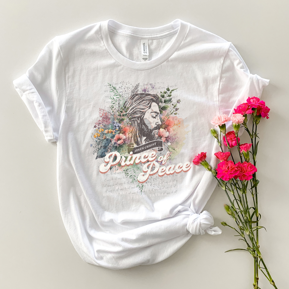 Prince Of Peace Jesus Christ Floral 76912 DTF Transfer