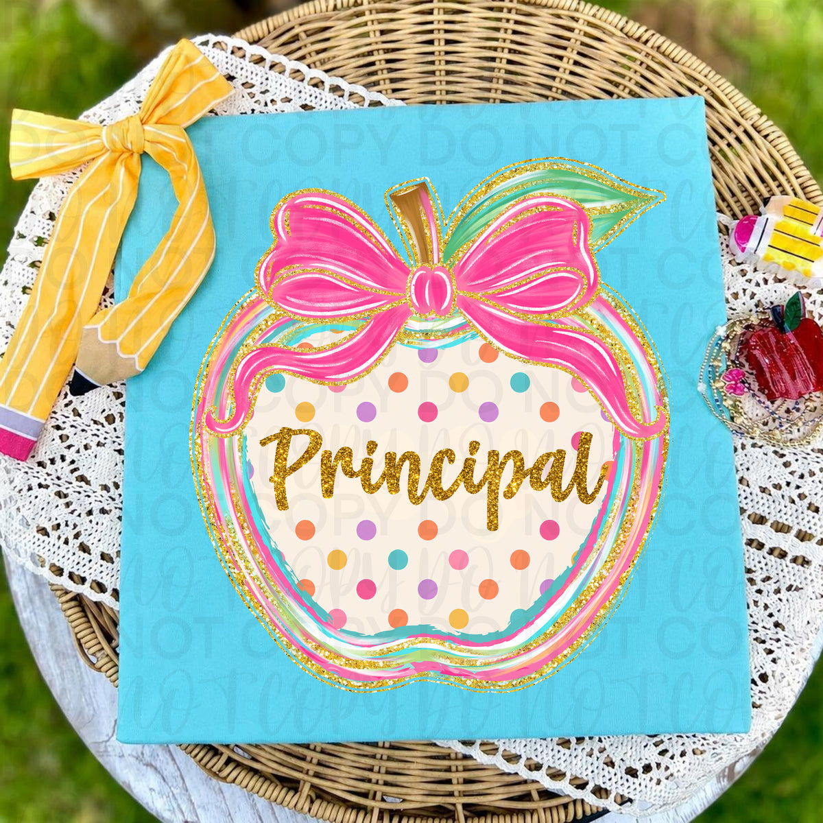 Principal polkadot apple (UAC) DTF Transfer