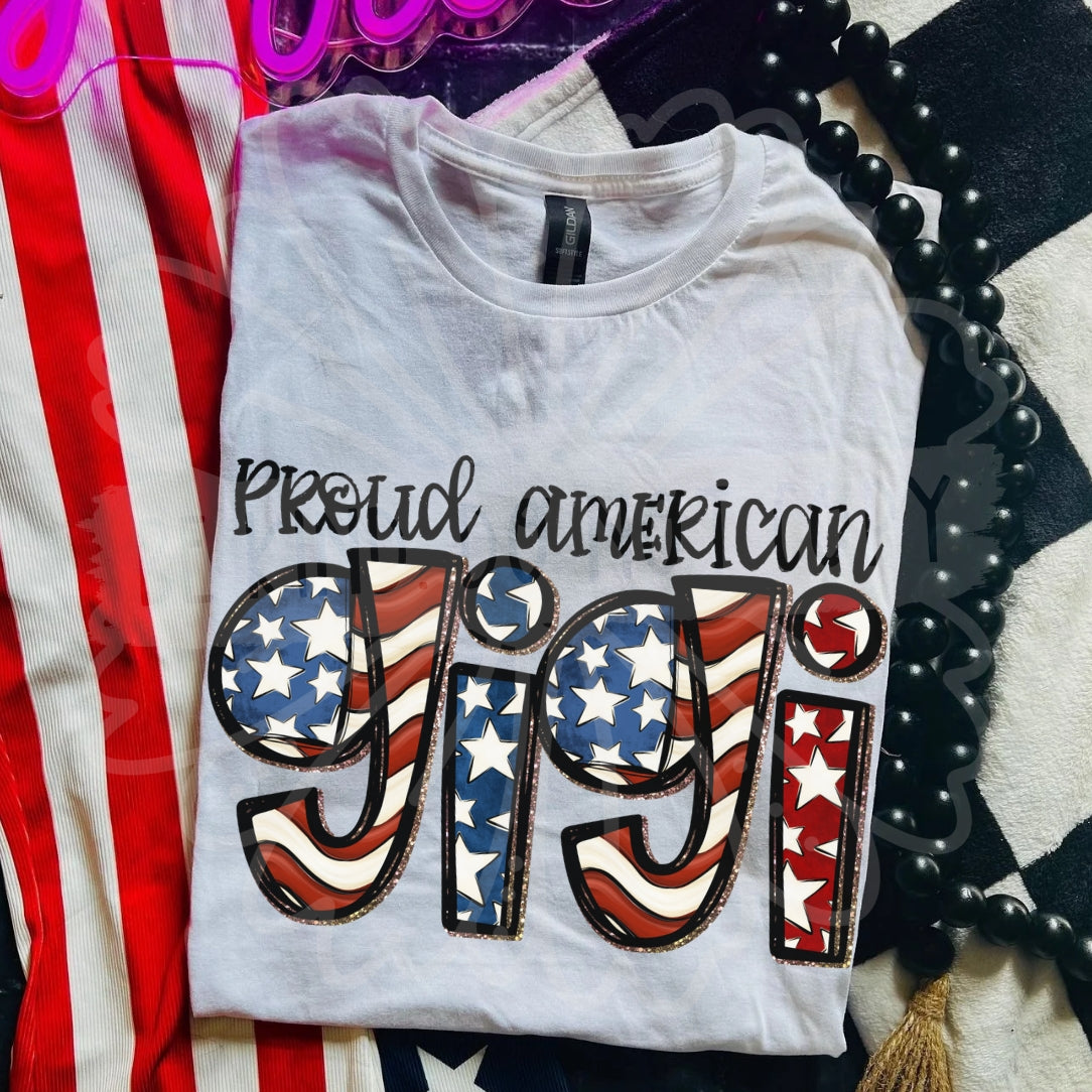 Proud American gigi (Vehemnt) DTF Transfer