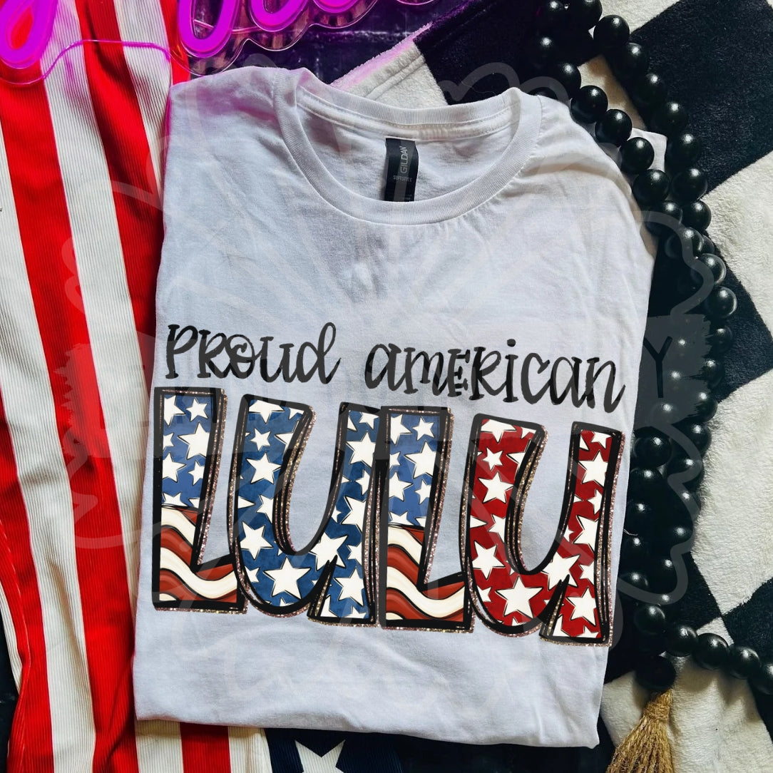 Proud American lulu (Vehemnt) DTF Transfer
