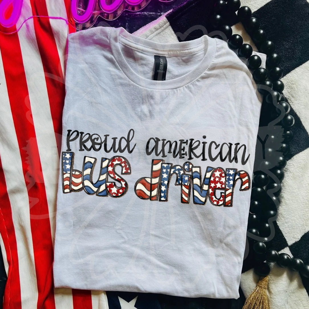 Proud American bus driver (Vehemnt) DTF Transfer