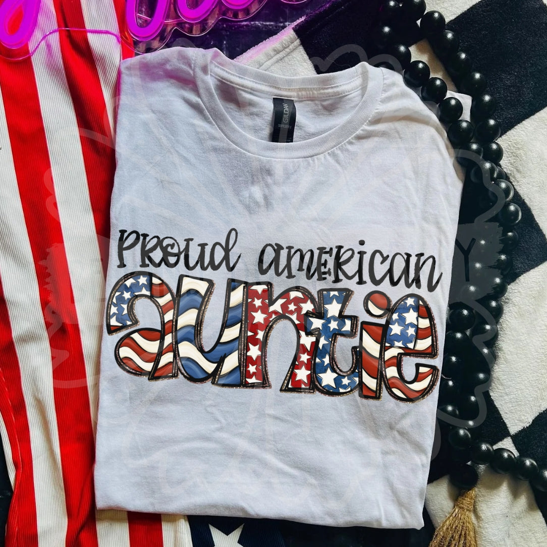 Proud American auntie (Vehemnt) DTF Transfer