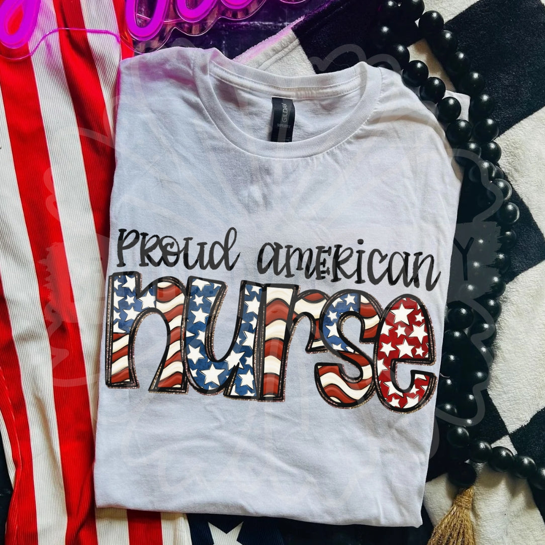 Proud American nurse (Vehemnt) DTF Transfer