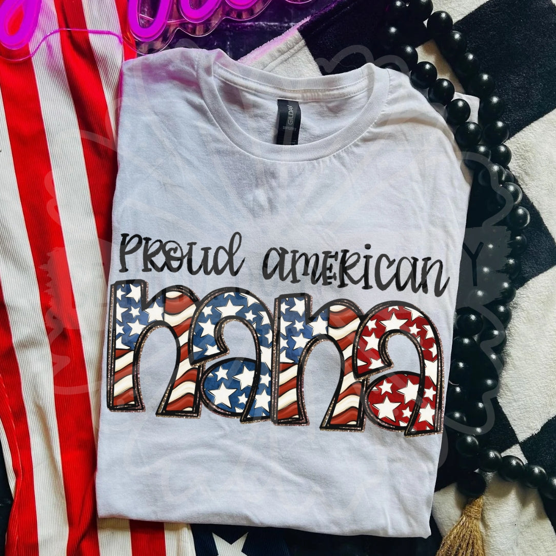 Proud American nana (Vehemnt) DTF Transfer