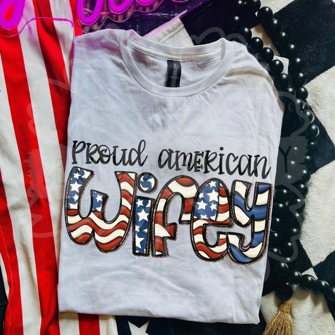 Proud American wifey (Vehemnt) DTF Transfer