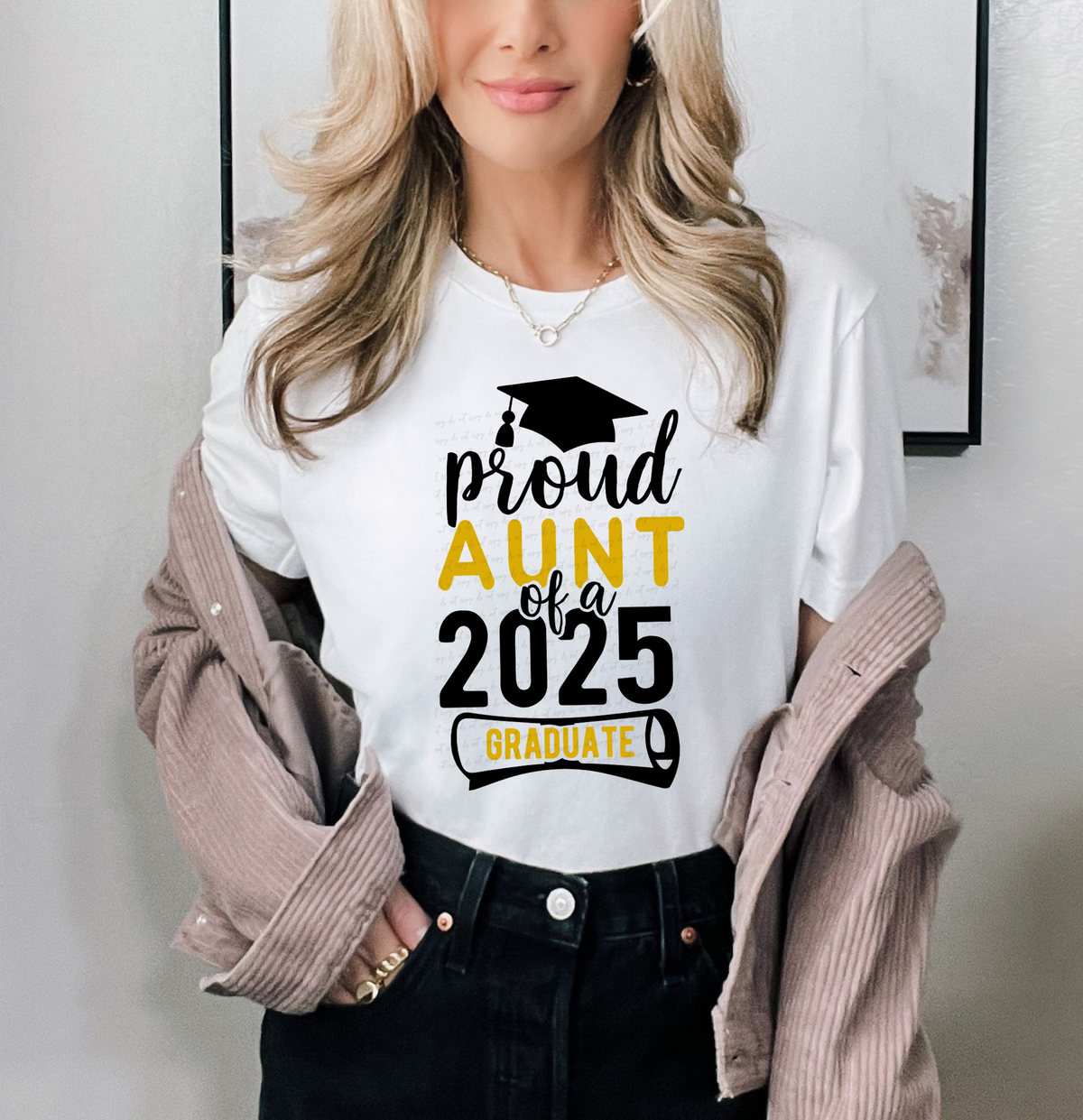 Proud Aunt Of A 2025 Graduate Mortarboard 76708 DTF Transfer
