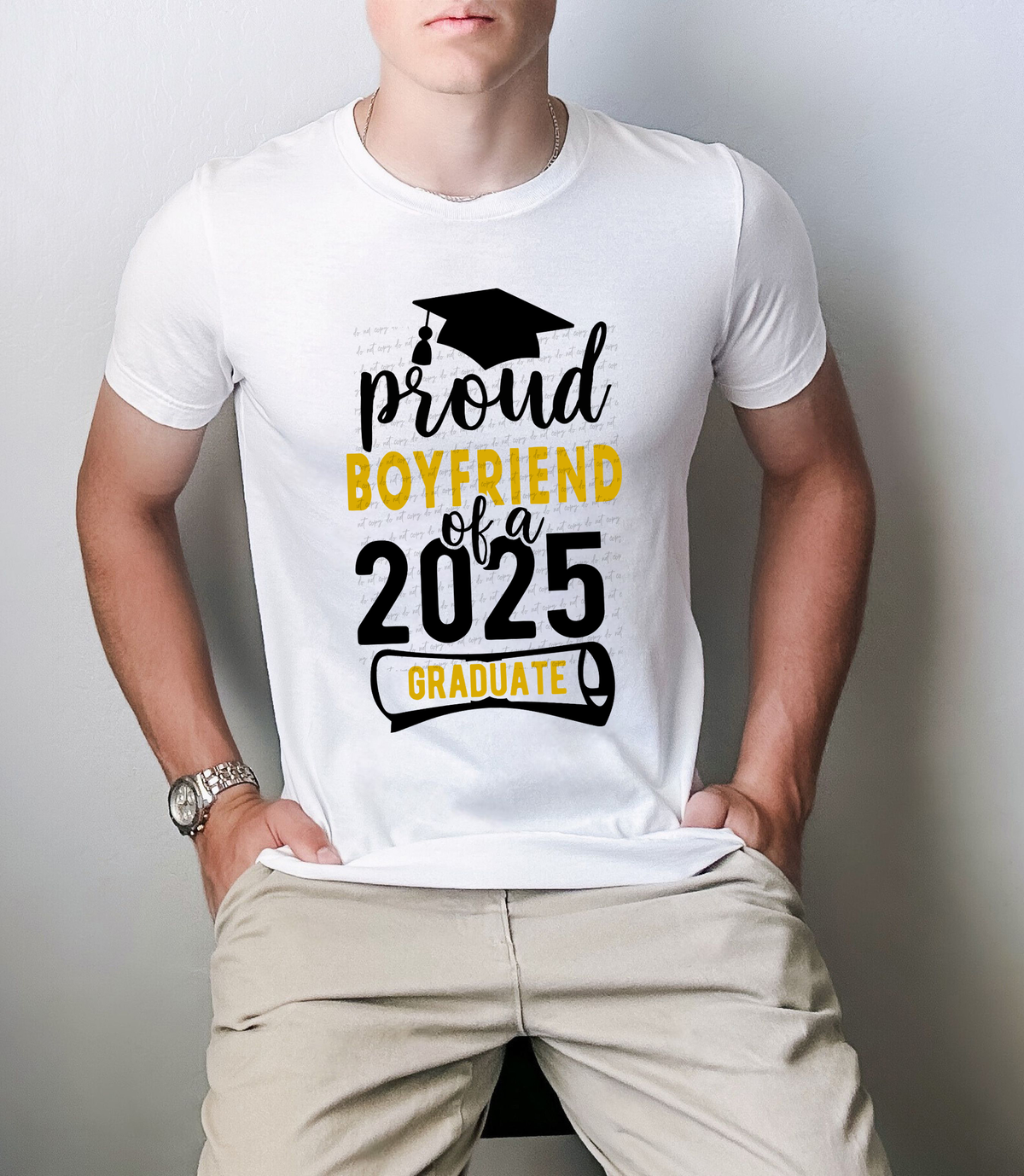 Proud Boyfriend Of A 2025 Graduate Mortarboard 76710 DTF Transfer