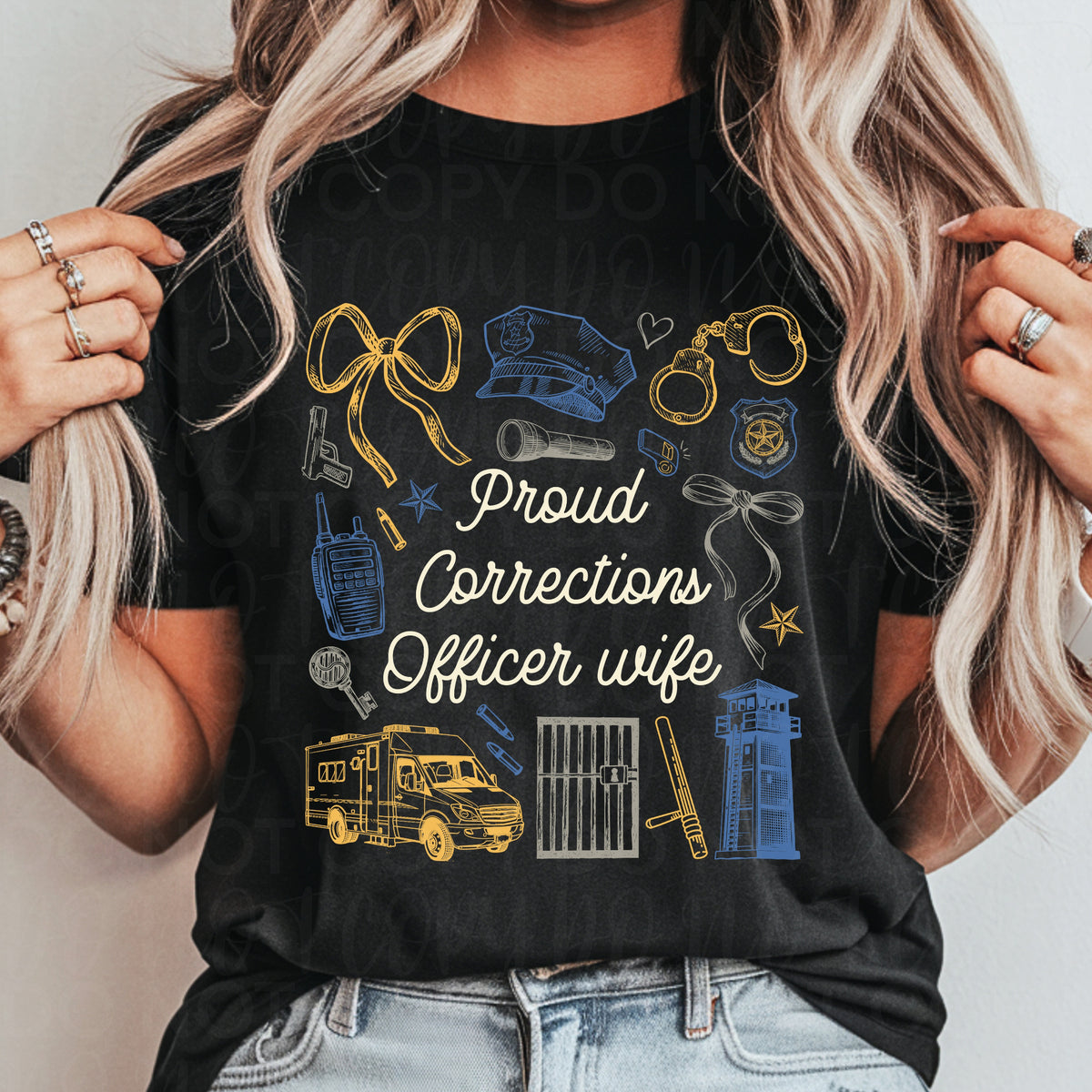 Proud Corrections Officer Wife Collage(UAC) DTF Transfer