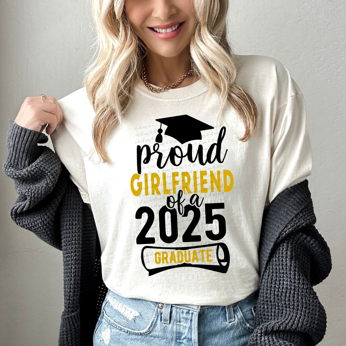 Proud Girlfriend Of A 2025 Graduate Mortarboard 76717 DTF Transfer