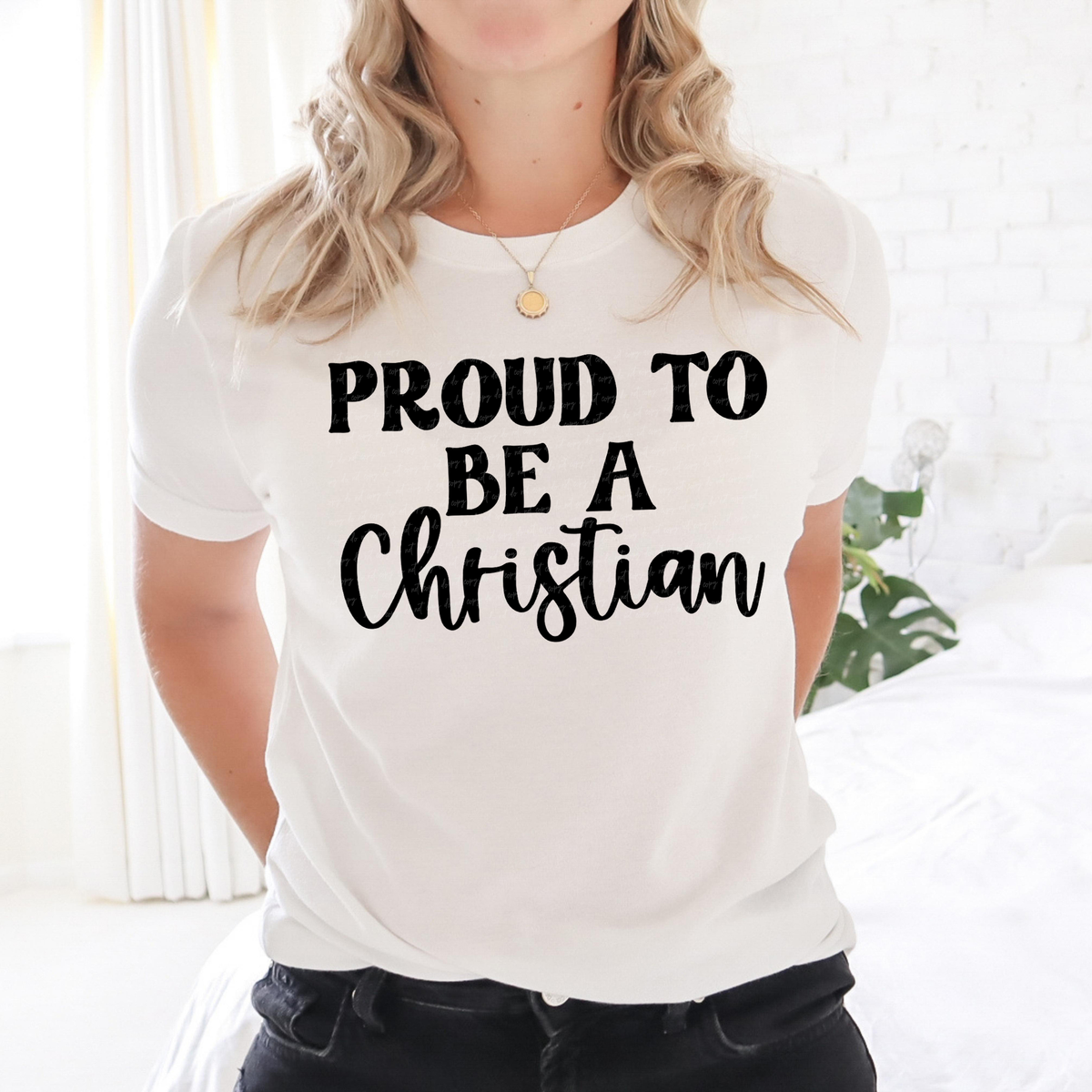 Proud To Be A Christian Typography - Black 86197 DTF Transfer