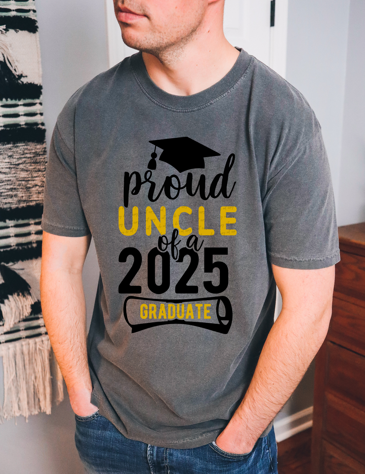 Proud Uncle Of A 2025 Graduate Mortarboard 76731 DTF Transfer