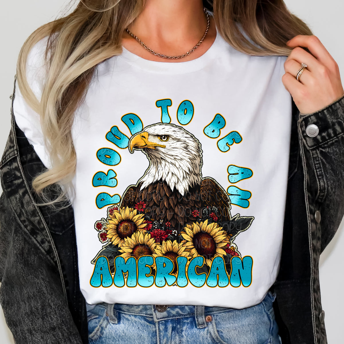 Proud to be American eagle 103518 DTF transfer