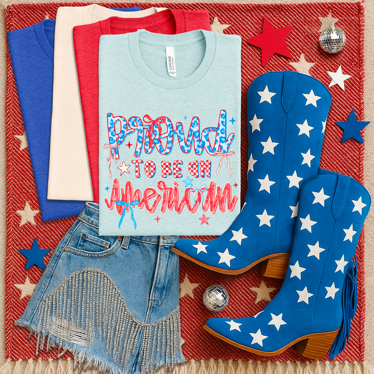 Proud to be an american 105136 DTF transfer