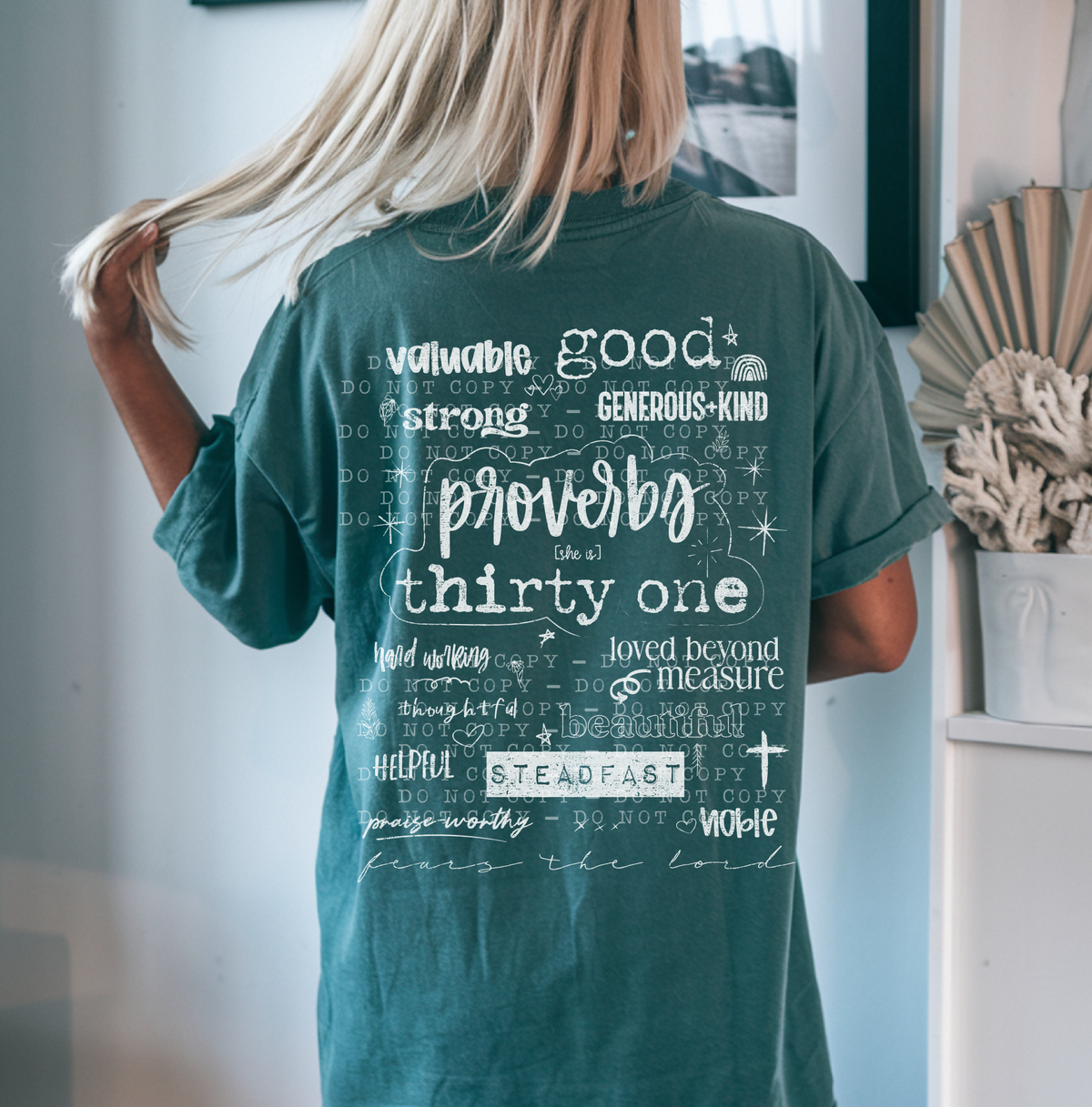 Proverbs Thirty One White 104855 DTF transfer