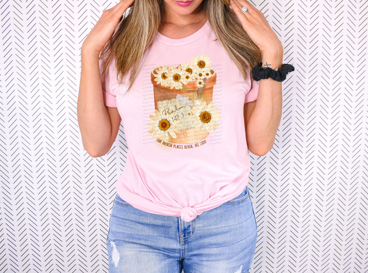 Psalm 147:3 Our Broken Places Reveal His Light 110143 DTF transfer