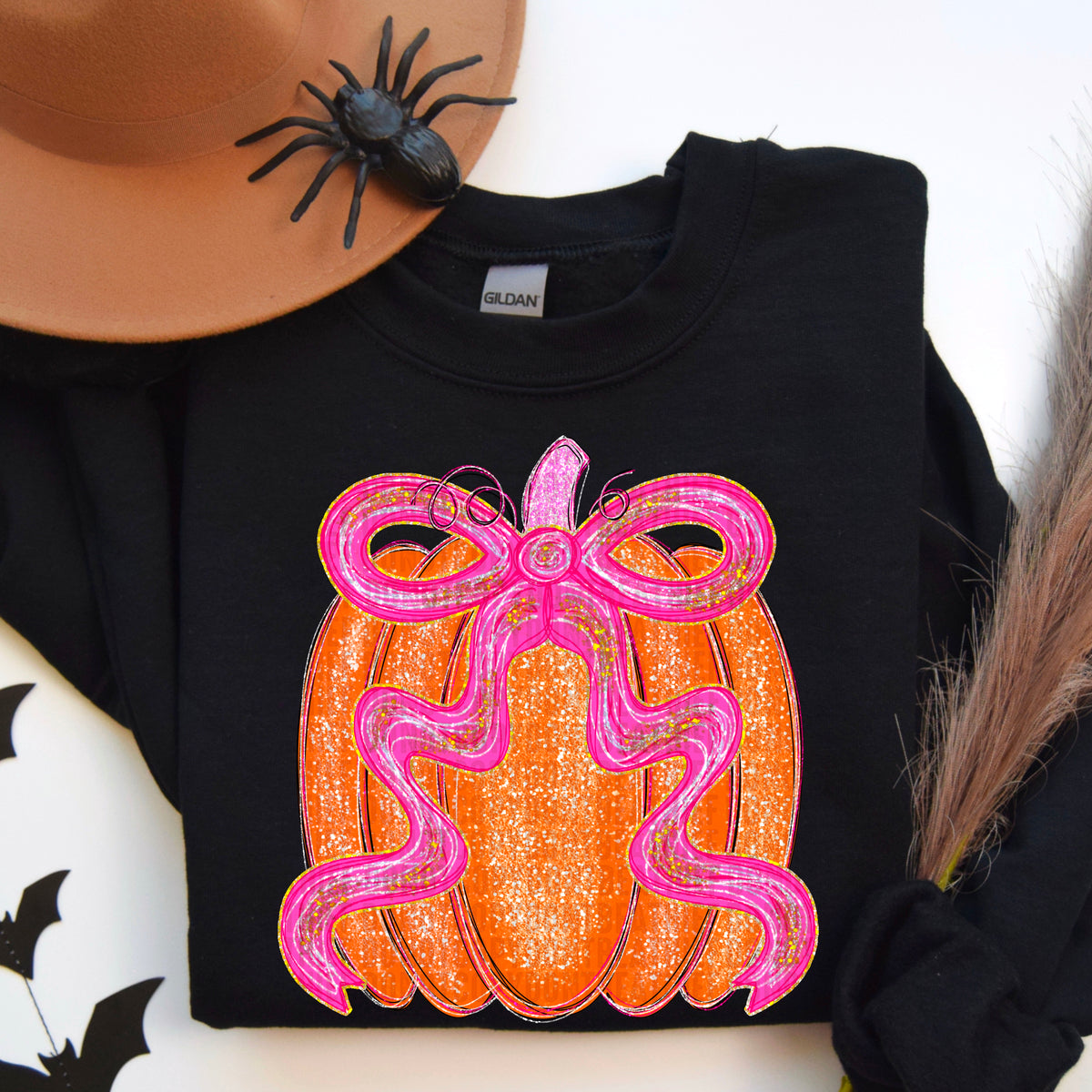 Pumpkin Ho Pink Bow 104592 DTF transfer