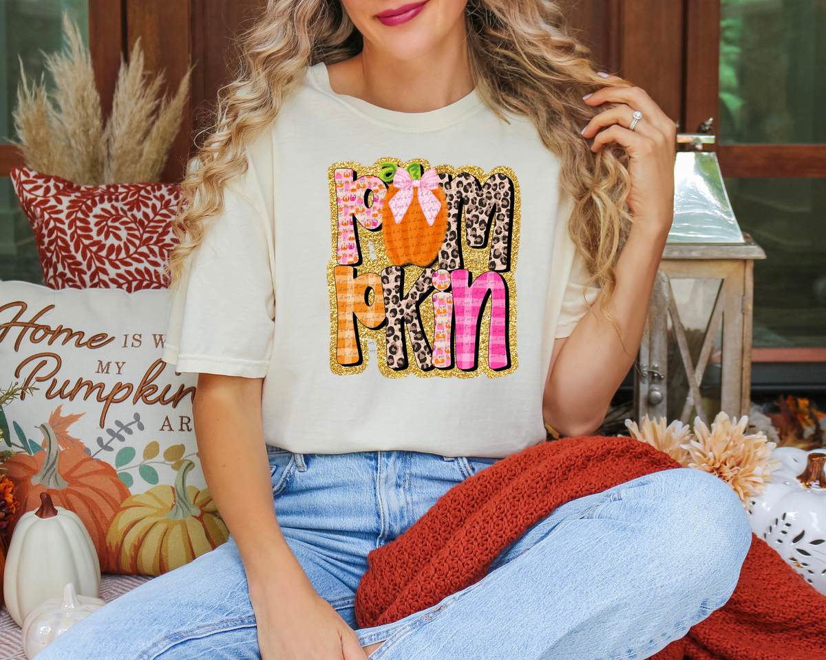 Pumpkin Faux Glitter 51642 DTF transfer