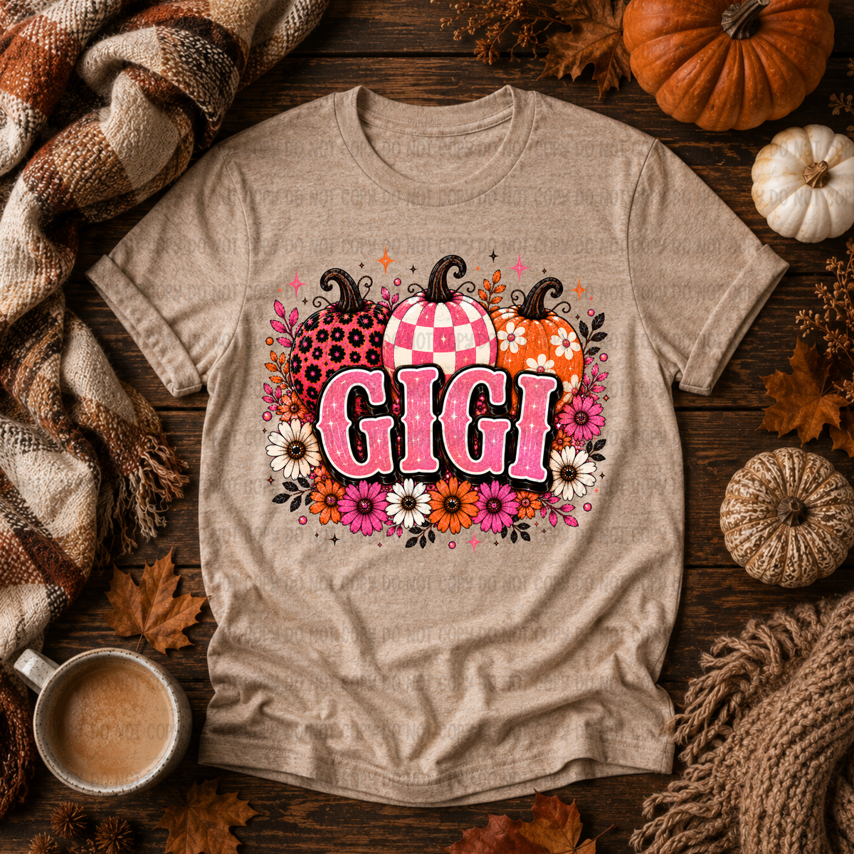Gigi pink retro pumpkin (Revel) DTF Transfer