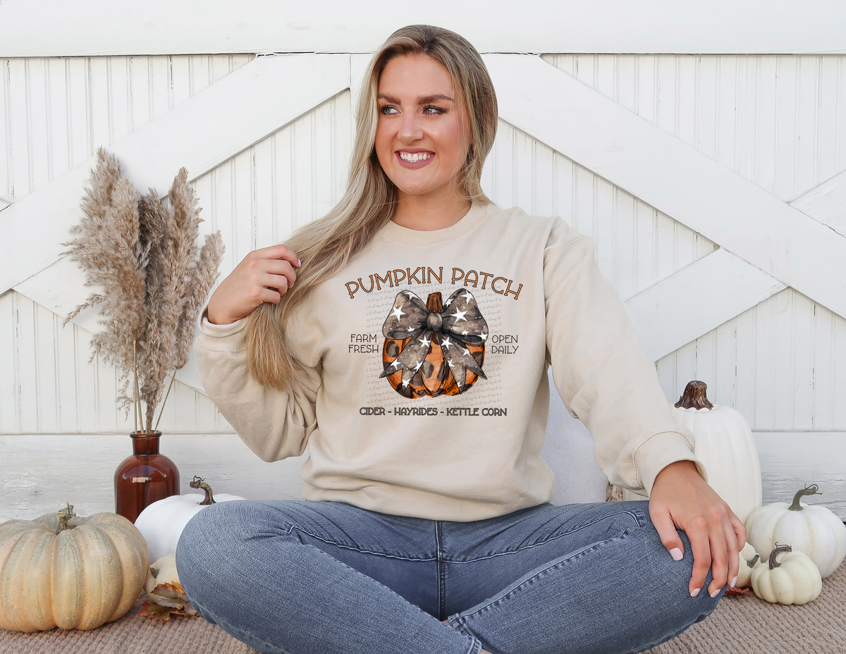 Pumpkin Patch Fresh Farm Open Daily - Cider - Hayrides - Kettle Corn 63055 DTF transfer