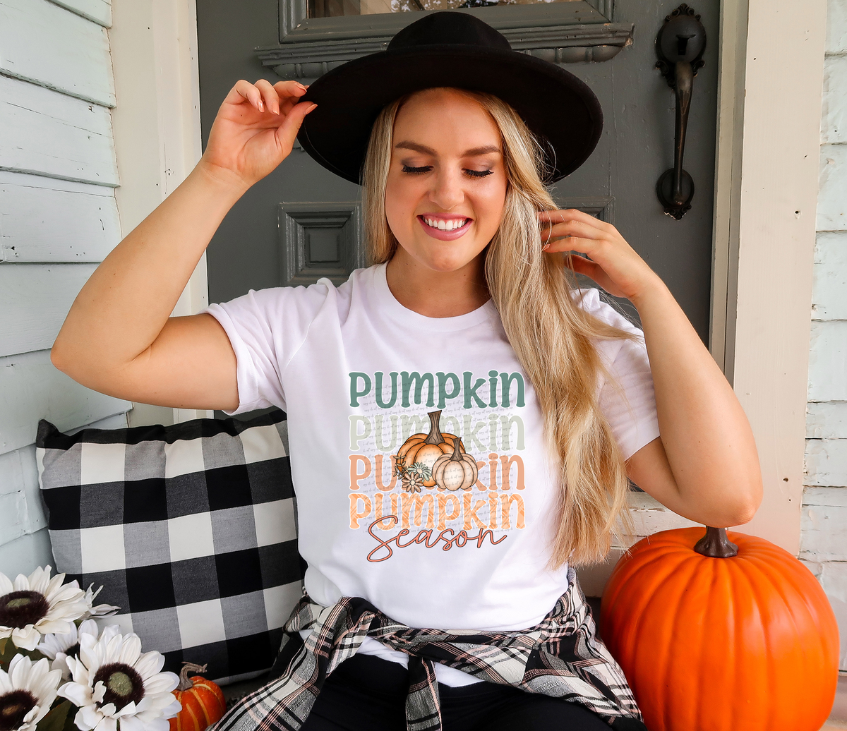 Pumpkin Season Orange Plaid 46382 DTF transfer