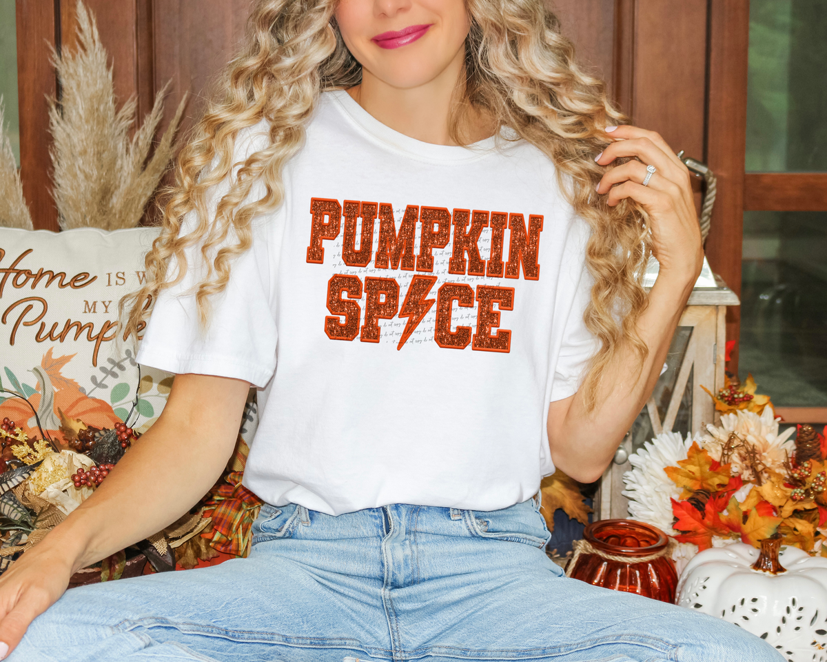 Pumpkin Spice Faux Sequin 46745 DTF transfer