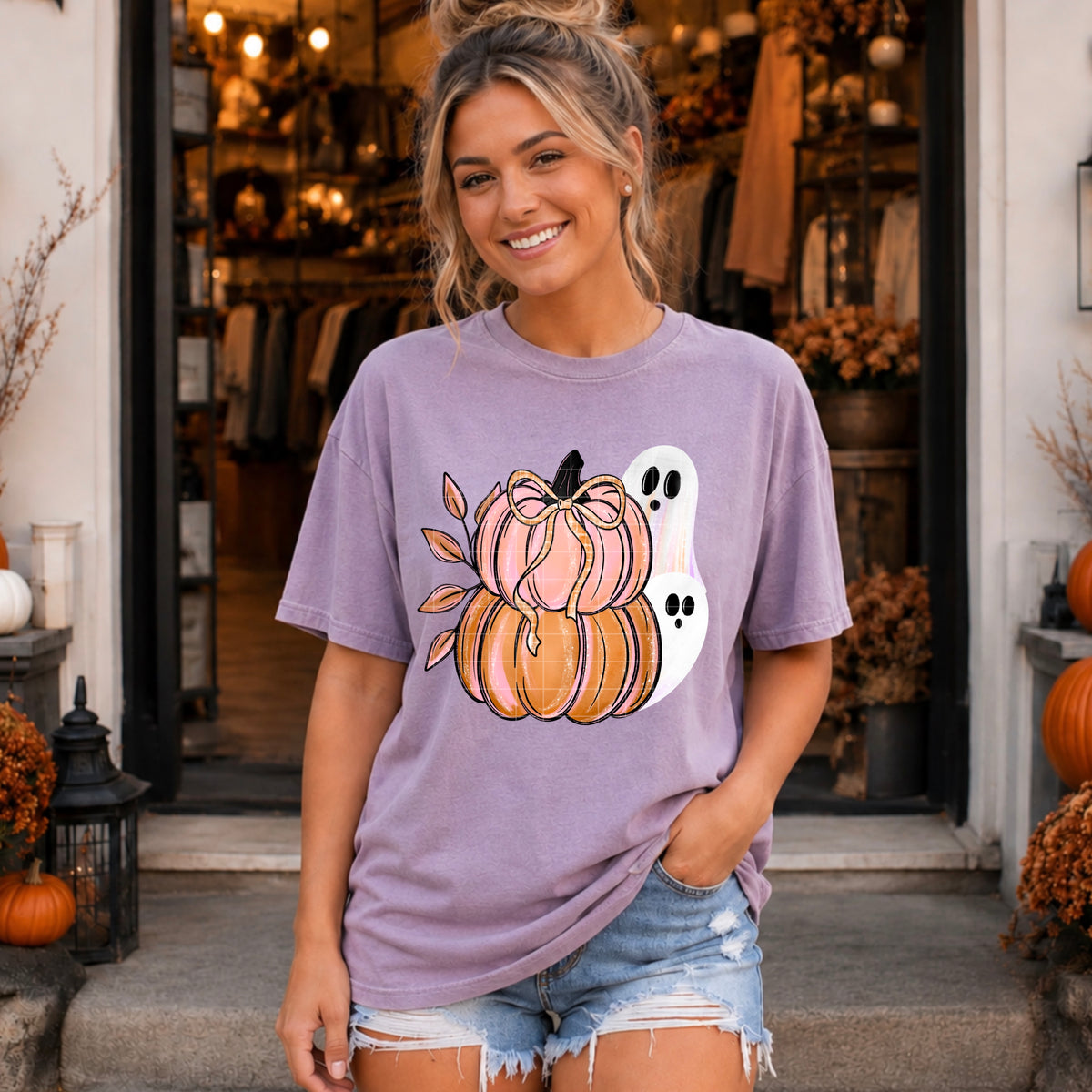 Pumpkin ghost (SDD) DTF Transfer