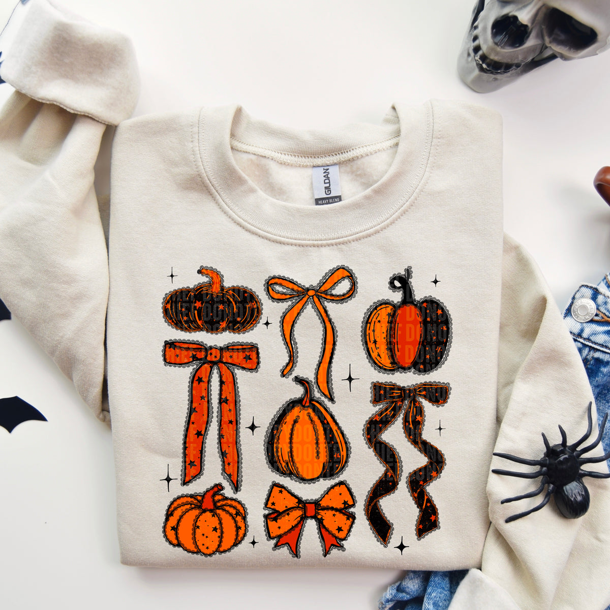 Pumpkins and Bows 104595 DTF transfer