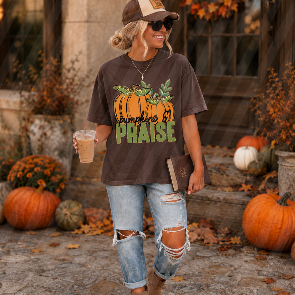Pumpkins & praise (SDD) DTF transfer