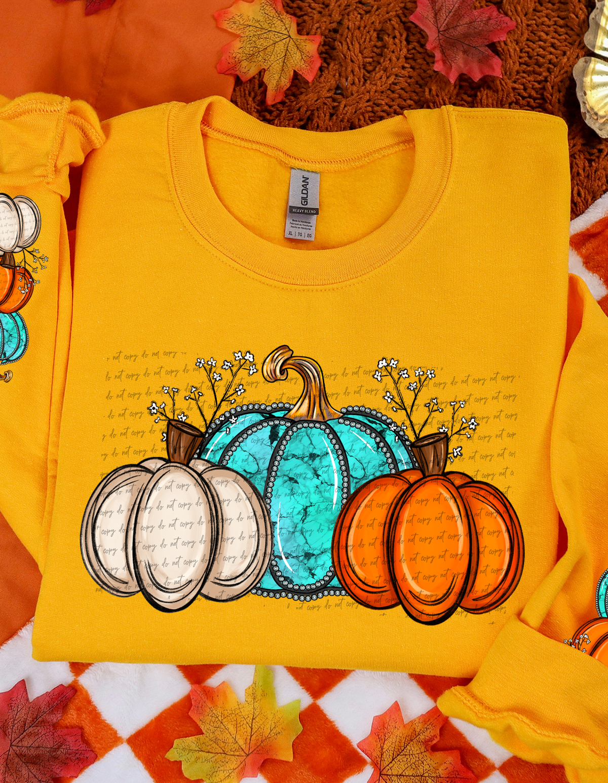 Pumpkins Front Print 51987 DTF transfer