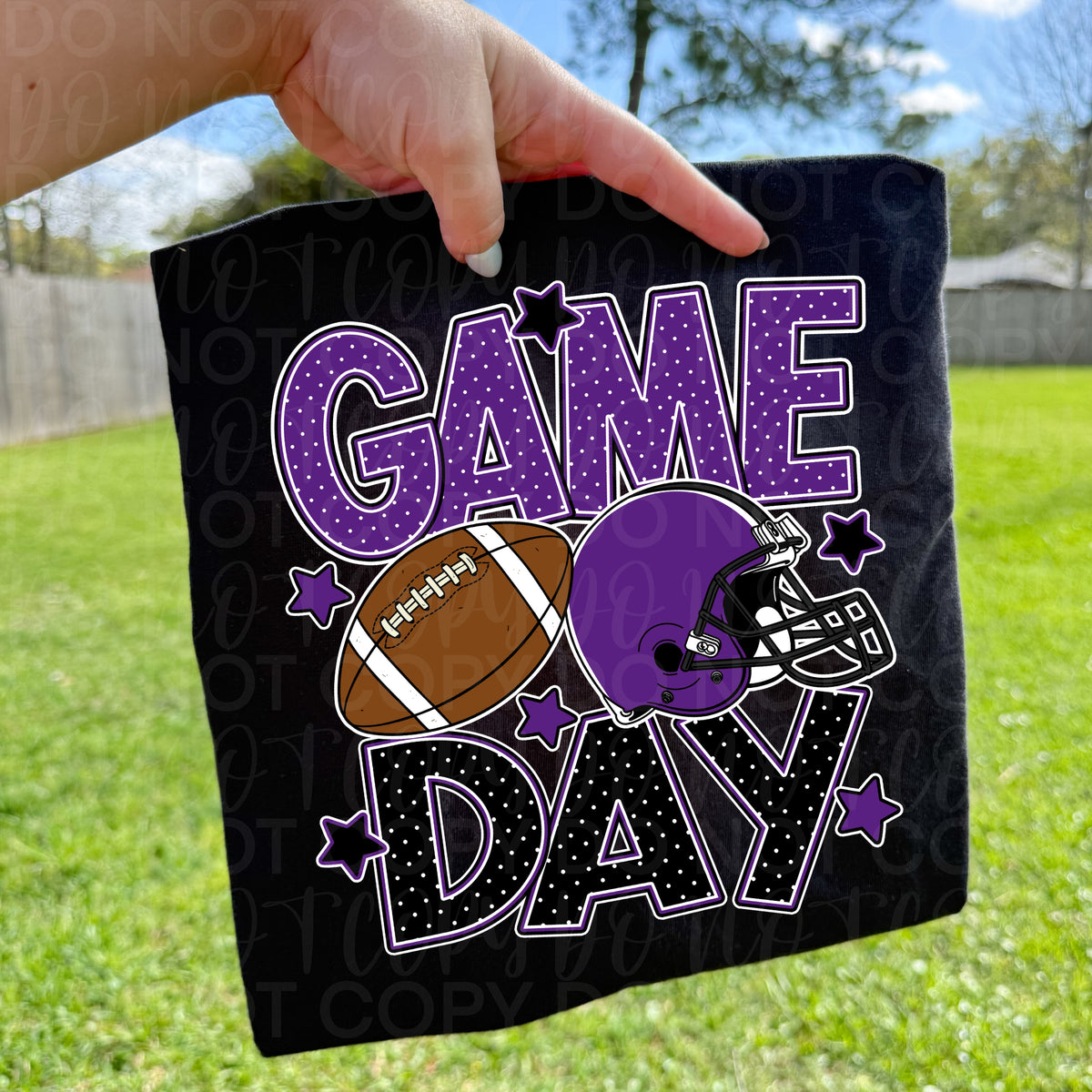 PURPLE & BLACK game day football (UAC) DTF Transfer