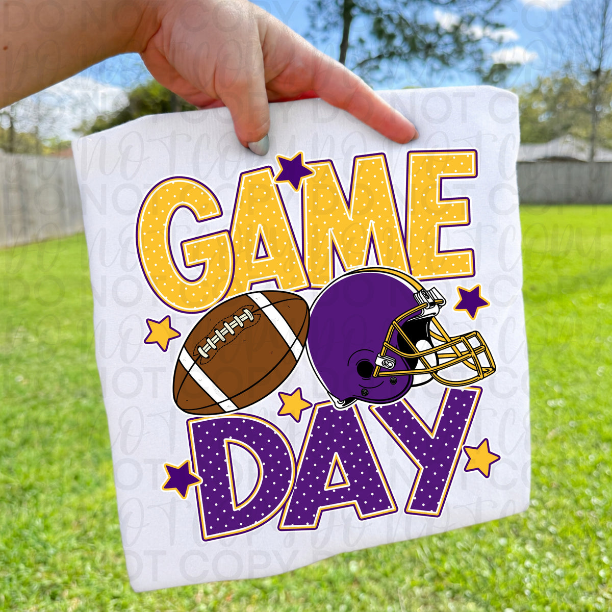 Game day purple gold (UAC) DTF Transfer
