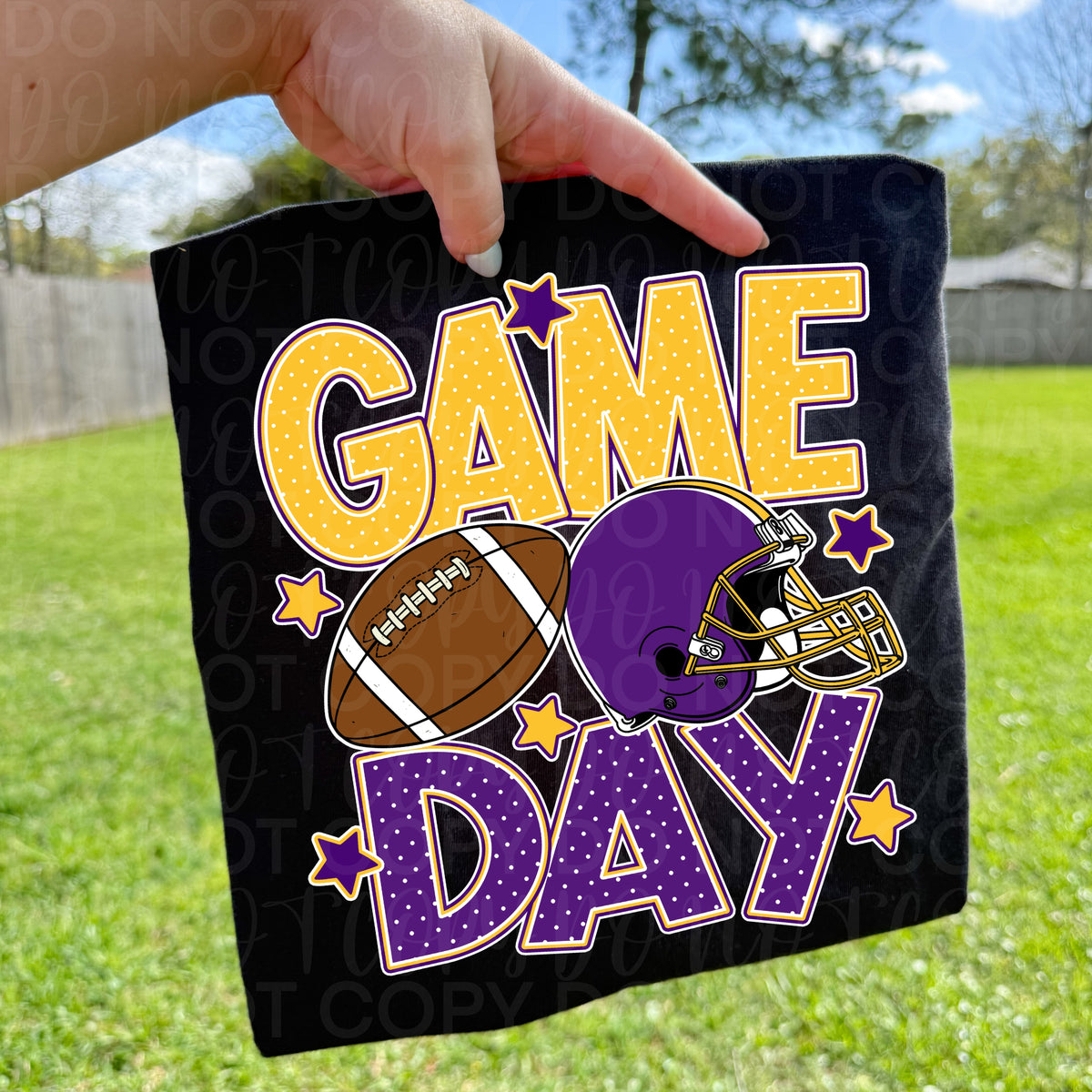 PURPLE & GOLD game day football (UAC) DTF Transfer