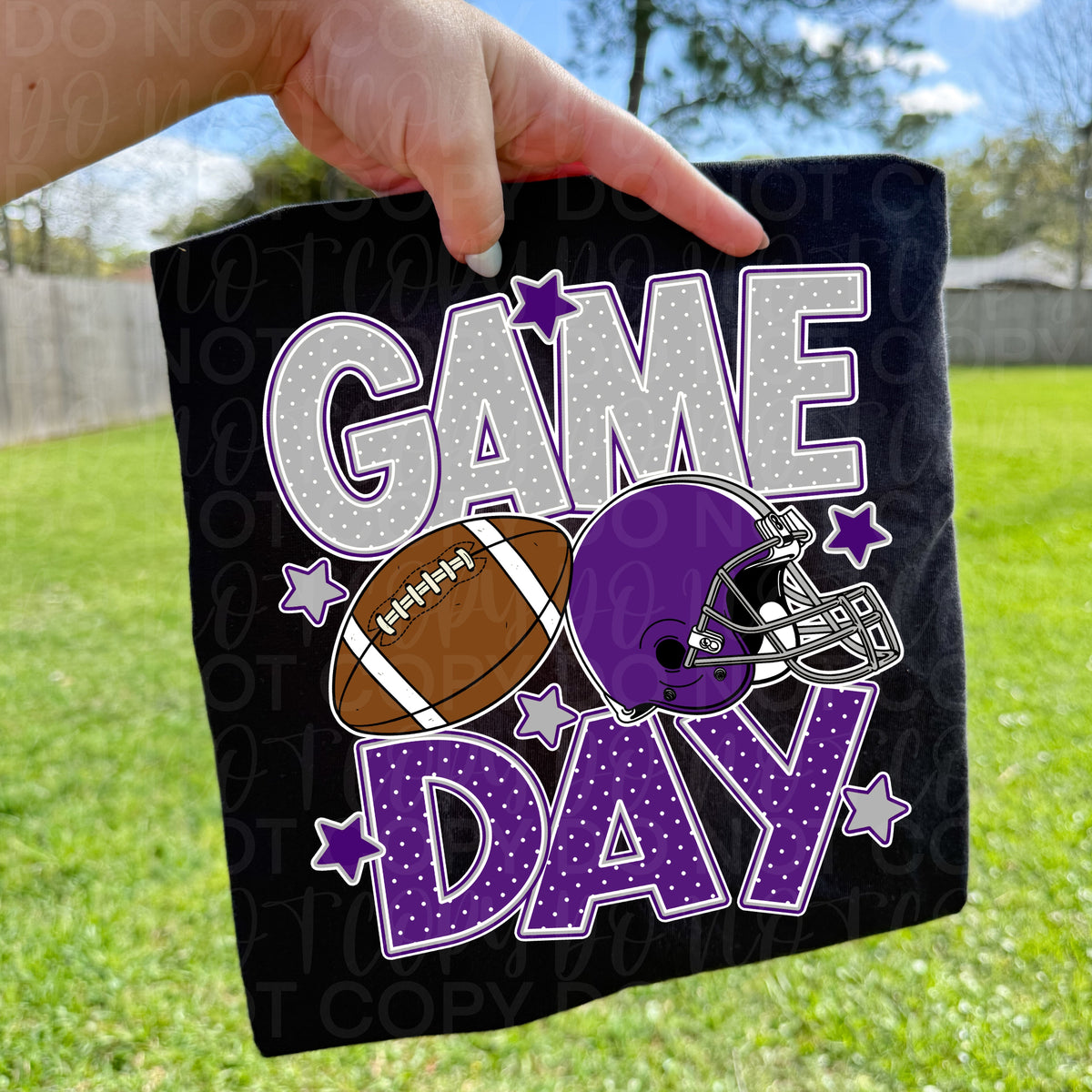 Game day purple silver (UAC) DTF Transfer