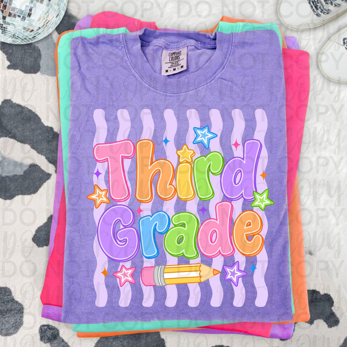 Third grade purple waves (UAC) DTF Transfer