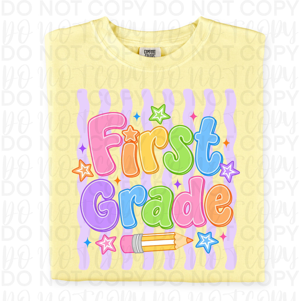 First grade purple waves (UAC) DTF Transfer
