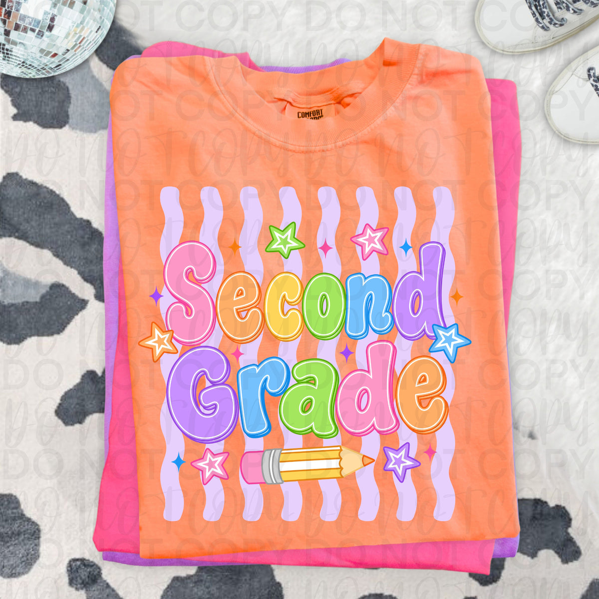Second grade purple waves (UAC) DTF Transfer