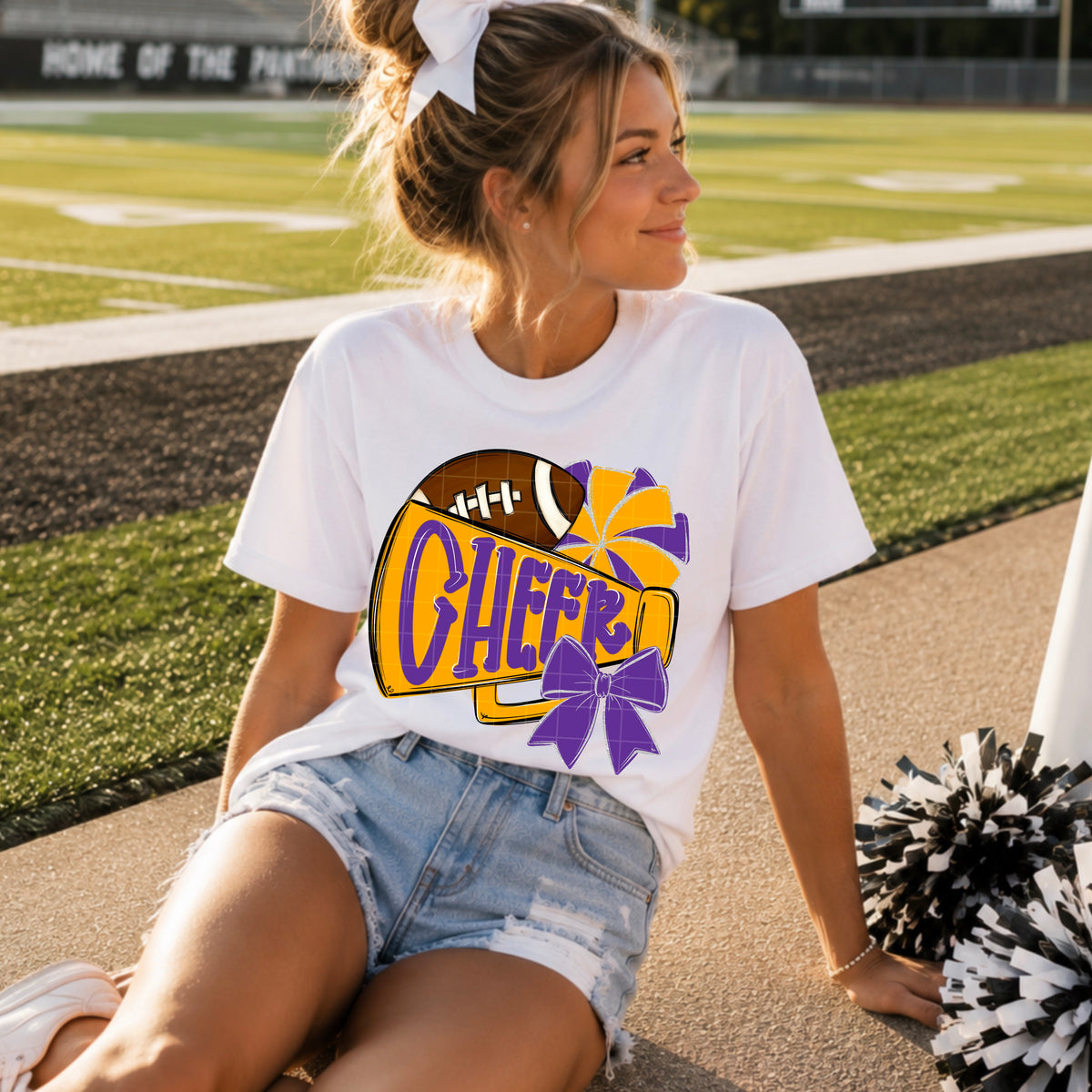 Purple gold cheer collection (SDD) DTF Transfer