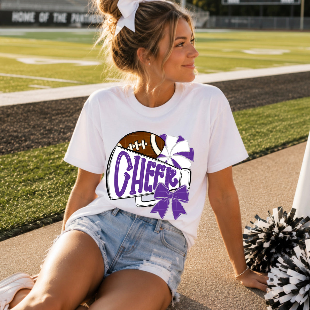 Purple white cheer collection (SDD) DTF Transfer