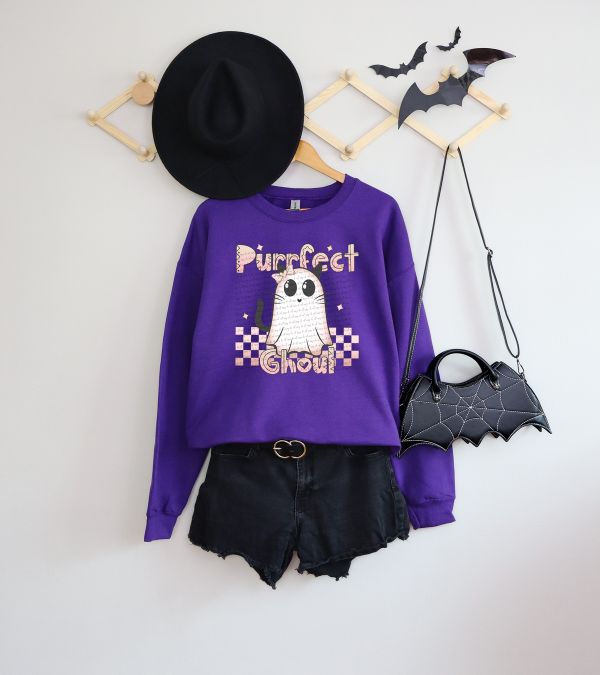 Purrfect Ghoul Pink 51491 DTF transfer