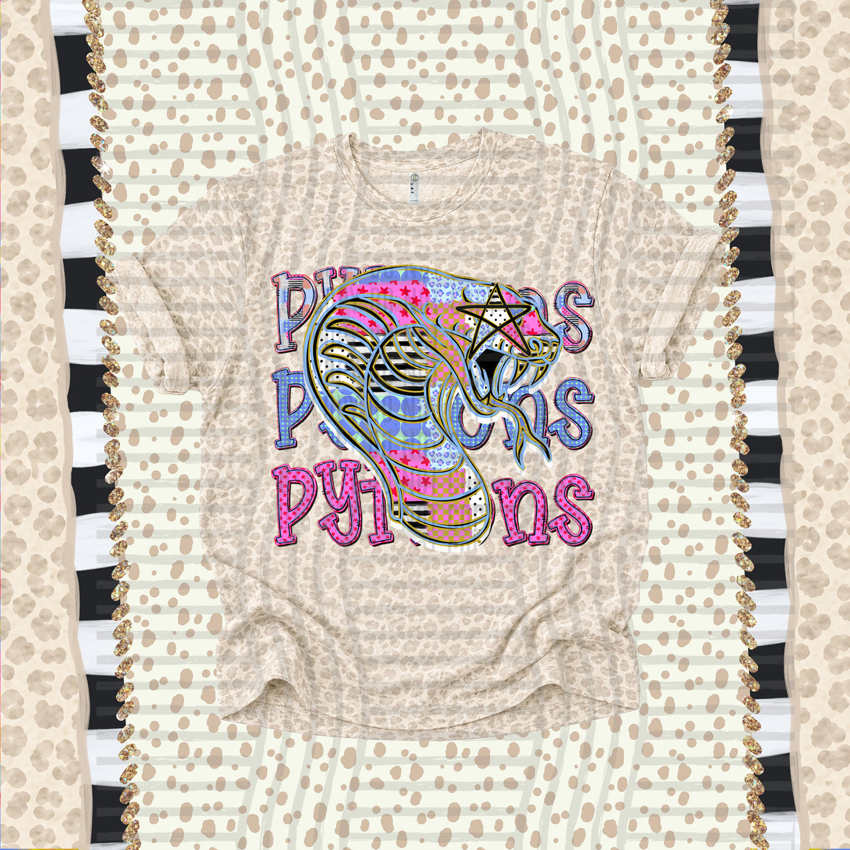 Pythons-Dolly Doodle Print (Caplinger) DTF Transfer