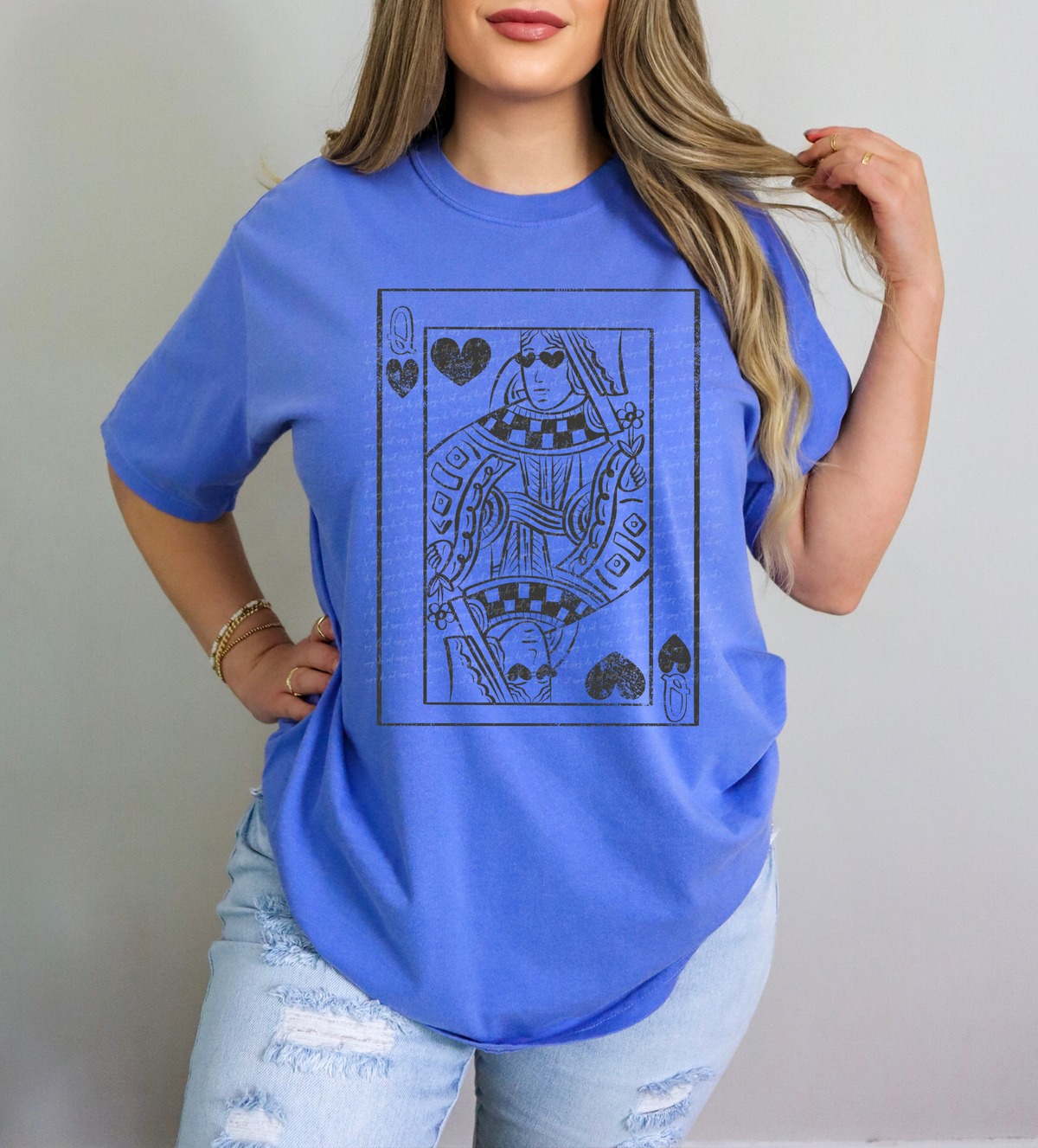 Queen Card Grey Grunge 86734 DTF Transfer