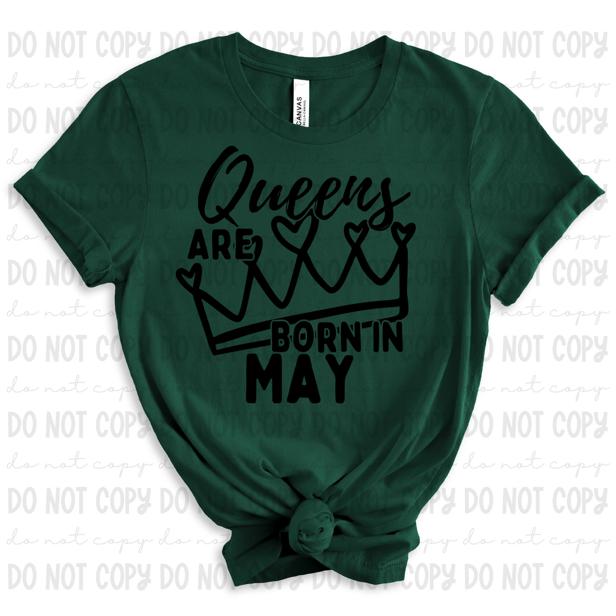 Queens Are Born In May (BLACK) (REVEL) 78697 DTF Transfer
